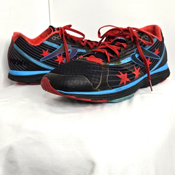 Newton Chicago Running Fusion Special Edition shoes 11.5 black blue red starsh - Picture 3 of 17